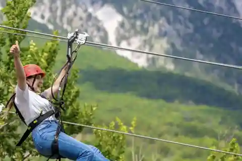 Theth’s new Zipline, the first of its kind in the area