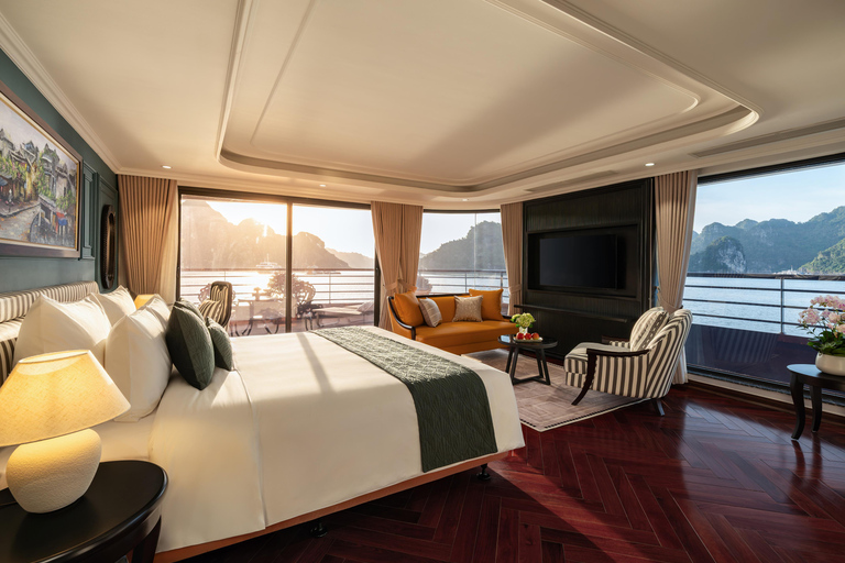 Ha Long Bay: Luxury Overnight Cruise 2D1N or 3D2N Ha Long Bay 3D2N & Shared Car Transfer