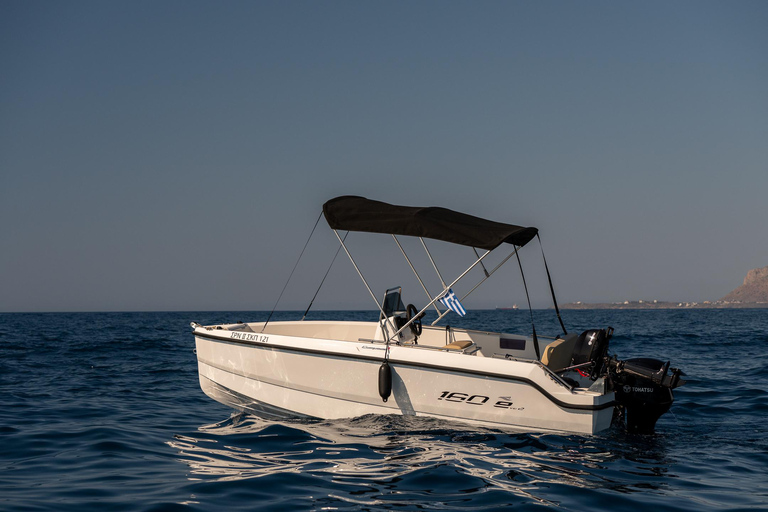 Chania City: No-License, Self-Drive Premium Boat Rental