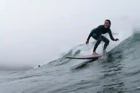 Surfing in Weligama