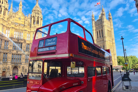 London: Geführte Sightseeingtour in einem Oldtimer-Open-Top-Bus