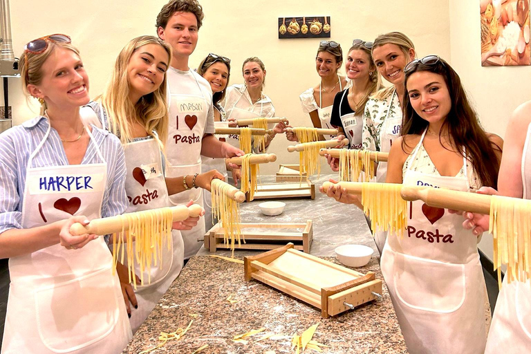 Florence: Pasta Making Class with Wine, Limoncello, and Cake