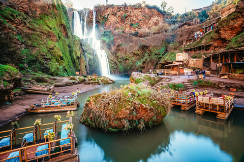 From Marrakech: Ouzoud Waterfalls Guided Hike and Boat Trip Group Tour in English