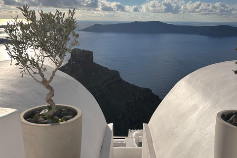 Santorini: tour in nave da crociera con trasferimento in barca