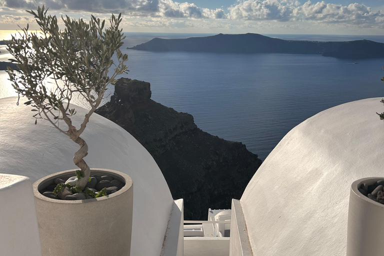 Santorini: tour in nave da crociera con trasferimento in barca