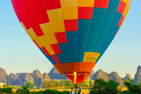 Guilin Yangshuo Day Tour: Balloon, Rafting & Impression Show Paragliding flight