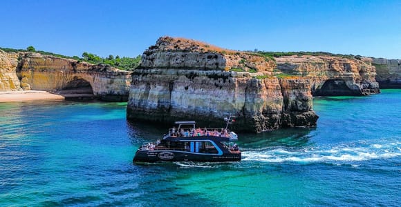 Albufeira: Coastline and Benagil Caves Tour by Catamaran