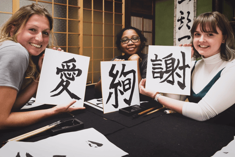 Kyoto: FUN Calligraphy Experience – Launch Special! Private Authentic Shodo Experience near Ninnaji Temple