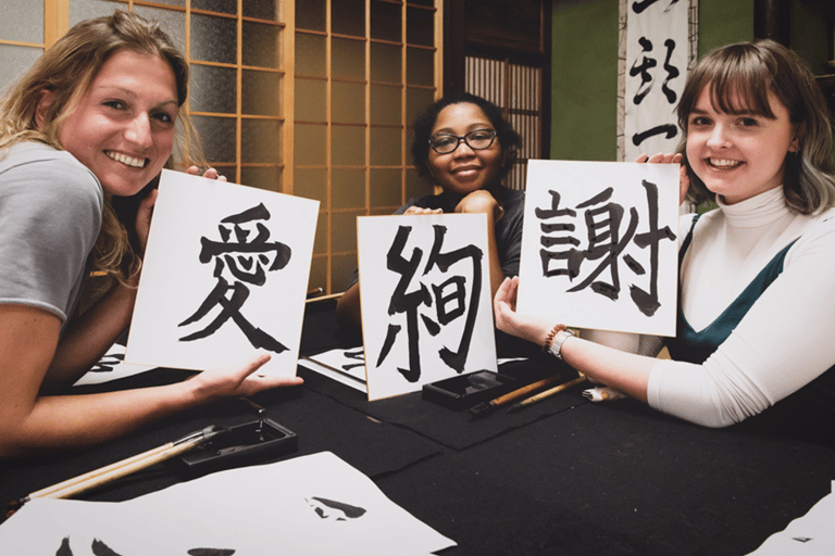 Kyoto: FUN Calligraphy Experience – Launch Special! Private Authentic Shodo Experience near Ninnaji Temple