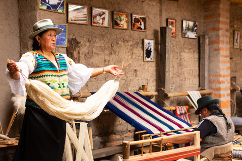 Vanuit Quito: Otavalo-Ponchos Plein-Peguche Waterval-MuseumRondreis Otavalo