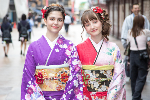 Tokyo: Esperienza di noleggio di kimono tradizionaliKimono/Yukata Piano Standard