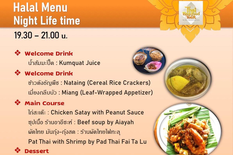 Bangkok : visite en bus à impériale avec repas Michelin et 20 sites emblématiquesMenu halal (déjeuner, dîner, soirée)