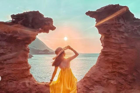 Waves and Wheels: A Coastal Day in Colorful Keelung 9-hour journey {four-seater business car}