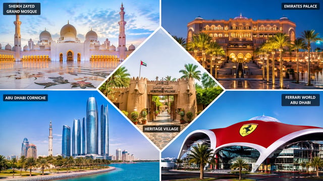 Dubaiból: Vezetett csoportos túra Abu-Dzabiban, hotel pick-uppal