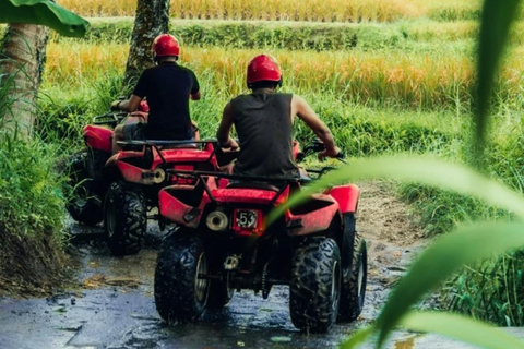Ubud: Rice Terrace Swing, Cave Tubing, Sky Bike & Zipline Double ATV + Swing + Tubing + Sky Bike + Zipline - wTransfer