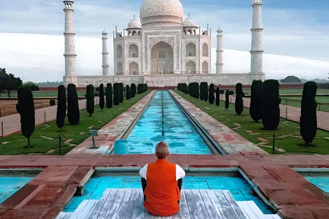 Taj Mahal Mausoleum Skip-the-Line Tour with Expert Guide From Delhi: Taj Mahal & Agra Fort Tour Car + Guide + Tickets