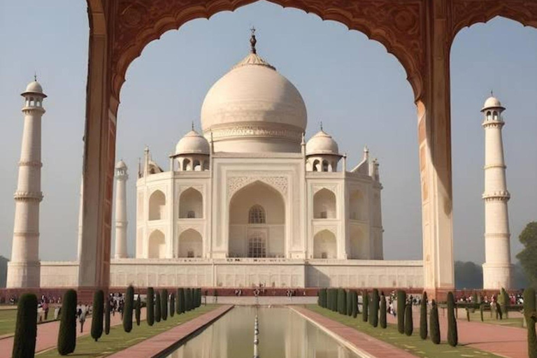 De Délhi: Tour guiado pelo nascer do sol do Taj Mahal e pelo Forte de AgraTour particular com carro e motorista, somente com guia