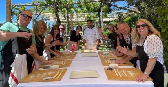Positano: Kochkurs und Verkostung vista li Galli