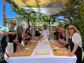 Positano: aula de culinária e degustação vista li Galli