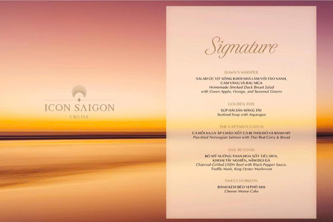 Watch The Sunset or Enjoy Dinner On Luxury Cruise in Saigon Dinner On Cruise Without Pick-Up On Cruise & Shared Table