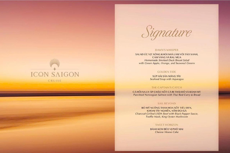 Watch The Sunset or Enjoy Dinner On Luxury Cruise in Saigon Dinner On Cruise Without Pick-Up On Cruise & Shared Table