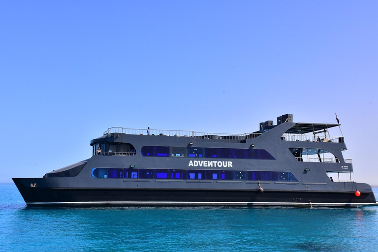 Hurghada: Luxury Catamaran Semi Submarine & Island & Sunset Luxury Catamaran Island With Private Transfer