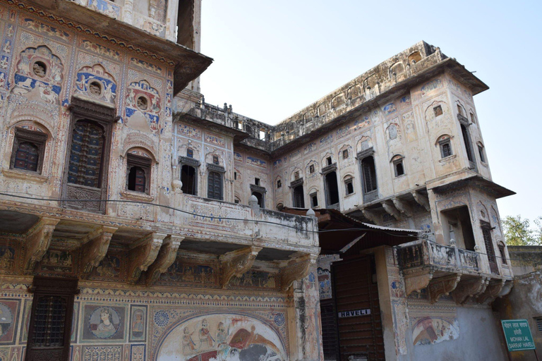 Depuis Delhi : Visite guidée de Mandawa en voiture (nuit)Transport privé, guide touristique, frais de monuments et hôtel 5 étoiles