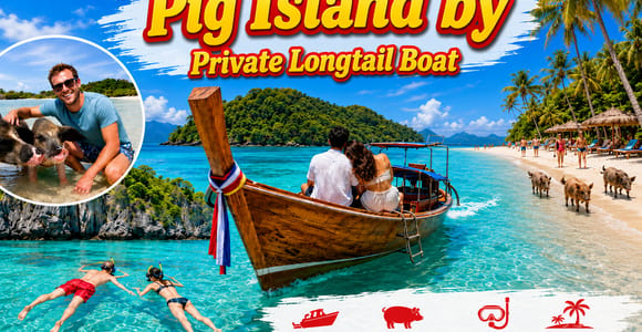 Koh Samui: Koh Tean Bay–Pig Island by Private Longtail Boat