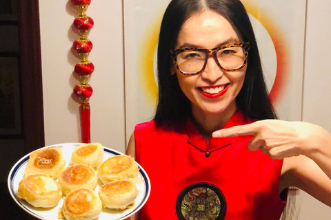 Aula de culinária on-line sobre bolinhos de Beijing com o chef Sunflower LiGrupo privado