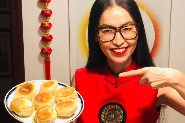 Aula de culinária on-line sobre bolinhos de Beijing com o chef Sunflower LiGrupo privado