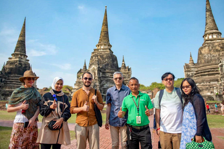 De Bangkok: excursion d'une journée en petit groupe au parc historique d'AyutthayaVisite privée en anglais avec prise en charge à l'hôtel