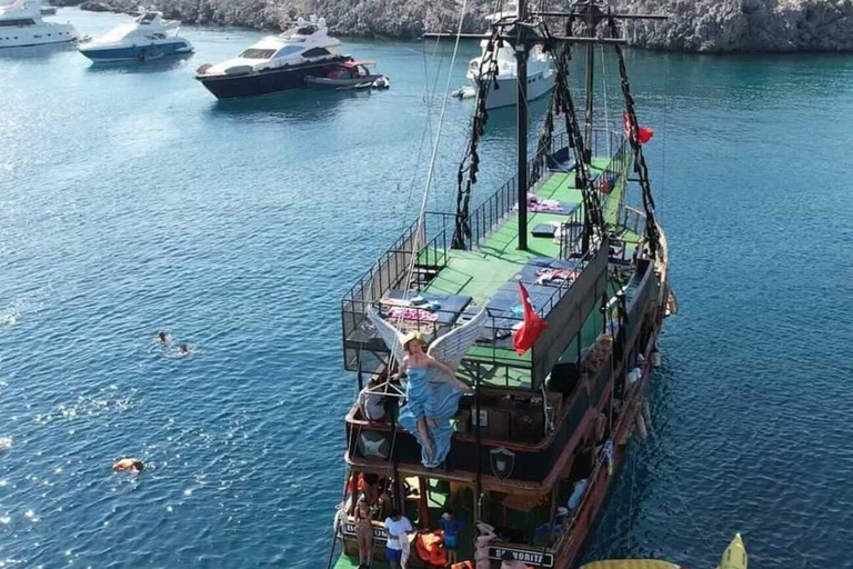 Bodrum: Pirate Party Boat with Lunch & Swim Stops Pirate Party Boat with Lunch & Hotel Transfers