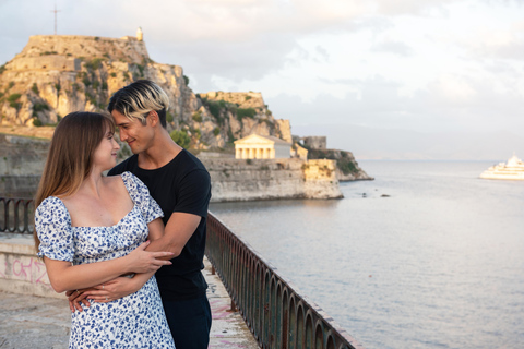 Experiência de sessão fotográfica na cidade velha de Corfu