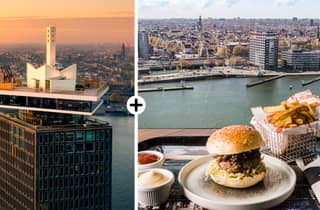 Amsterdam: A'DAM Lookout Ticket mit Burger
