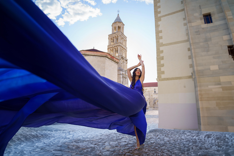 Private Flying Dress Photo Session in Split, Croatia