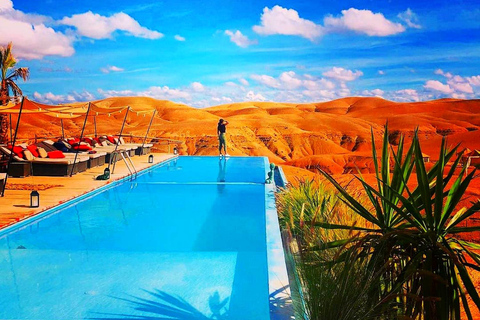 Quad biking in Agafay Desert with lunch & Camel Ride & pool