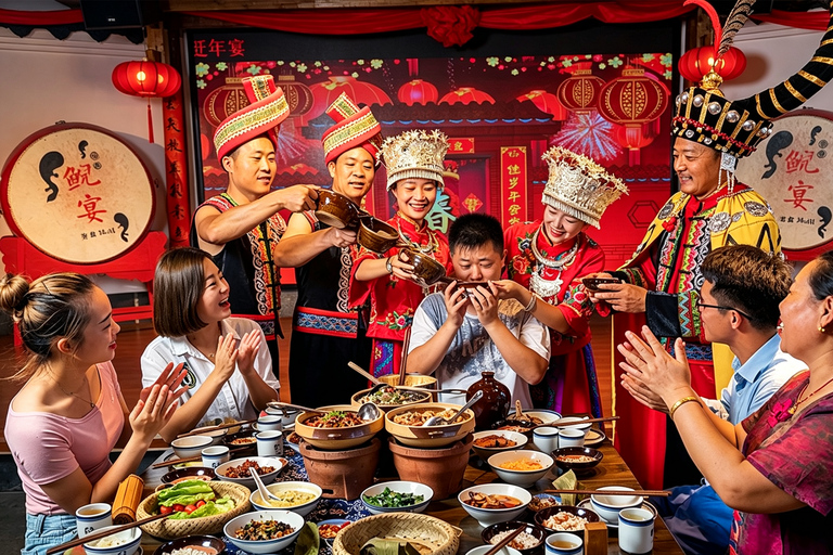 Zhangjiajie: 1-Day Avatar Peak Xiangxi Culture Tujia Feast Small Group Avatar Tianzishan Xiangxifu with Tickets