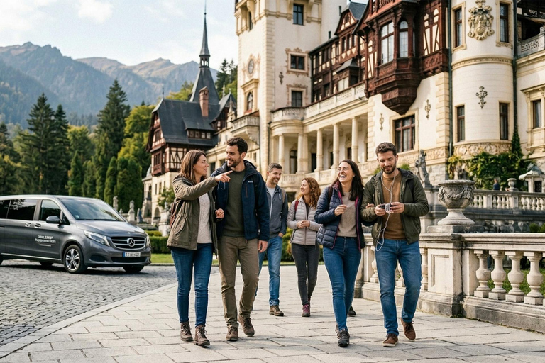 MINIVAN Bucharest : Peles Castle, Dracula's Castle & Brasov Audio Guide 24 Languages
