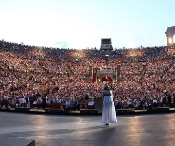 From Lake Garda: Verona Arena Opera Ticket with Transfer