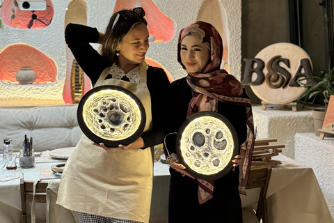 Antalya: Illuminated Moon Decor Workshop Relief & LED Light