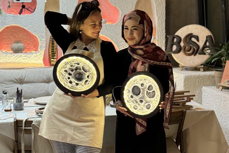 Antalya: Illuminated Moon Decor Workshop Relief & LED Light