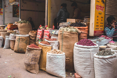 Visite à pied de 4 heures du patrimoine d&#039;Old Delhi avec promenade en pousse-pousseDepuis le lieu de rendez-vous