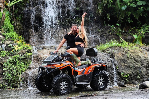 Bali: Real Temple Run Cave Quad Adventure & Jungle Trails ATV Tandem + Hotel Transfer
