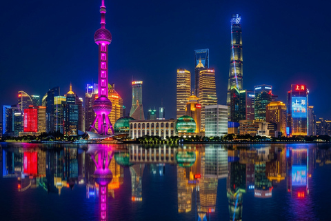 Shanghai:VIP Huangpu Night Cruise with Guide & Bund Views. VIP Viewing Deck with Live Guided Commentary