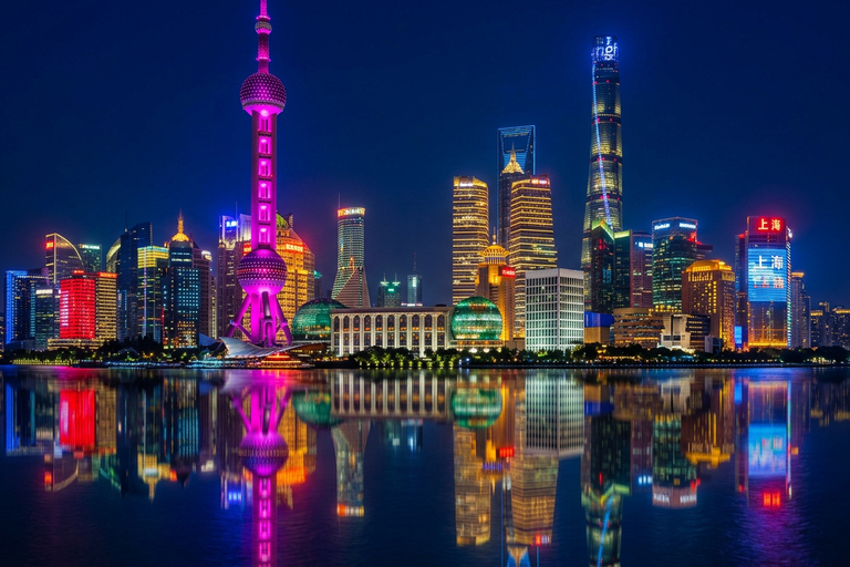 Shanghai:VIP Huangpu Night Cruise with Guide & Bund Views. VIP Viewing Deck with Live Guided Commentary