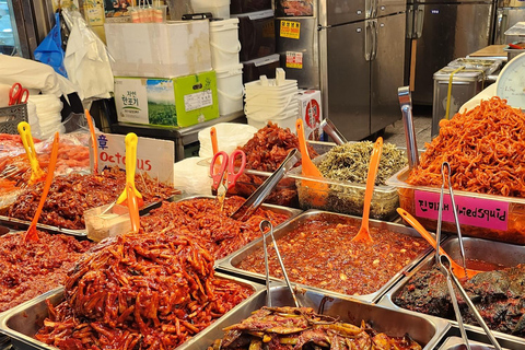 Seul: tour gastronómico pelo mercado noturno com churrasco coreano e casa de chá