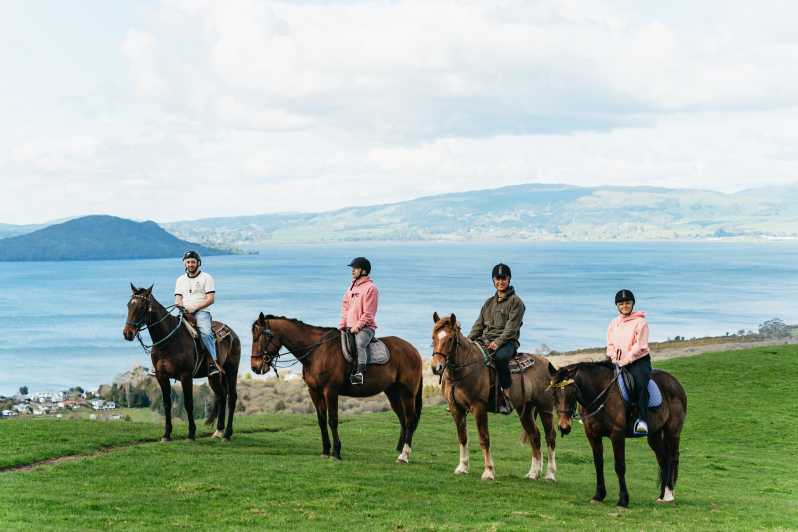 Rotorua : Excursion guidée d'une journée à cheval sur le Mont Ngongotaha
