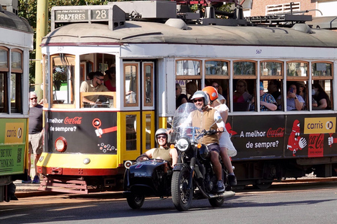 Lizbona: Prywatna wycieczka motocyklem Sidecar (1:30)RTL Best Of Lisbon 1H30 Odwiedź prywatnie w Moto Sidecar