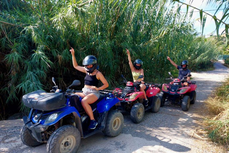 Benidorm: Two-seater quad bike tour with a stop at waterfalls for swimming