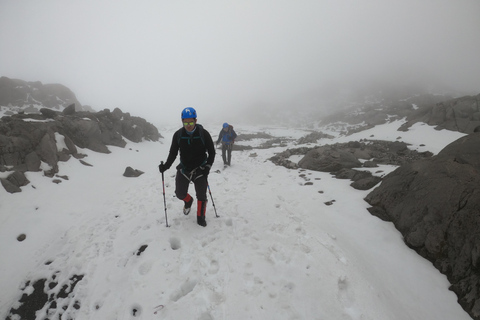 Szczyt Orizaba, północna ściana: Trening u podnóża lodowcaPółnocna ściana Pico de Orizaba: trening u podstawy lodowca